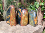 Polished Nellite Tigers Eye Standing Display Pieces x 4 From Prieska, South Africa - Toprock Gemstones and Minerals 