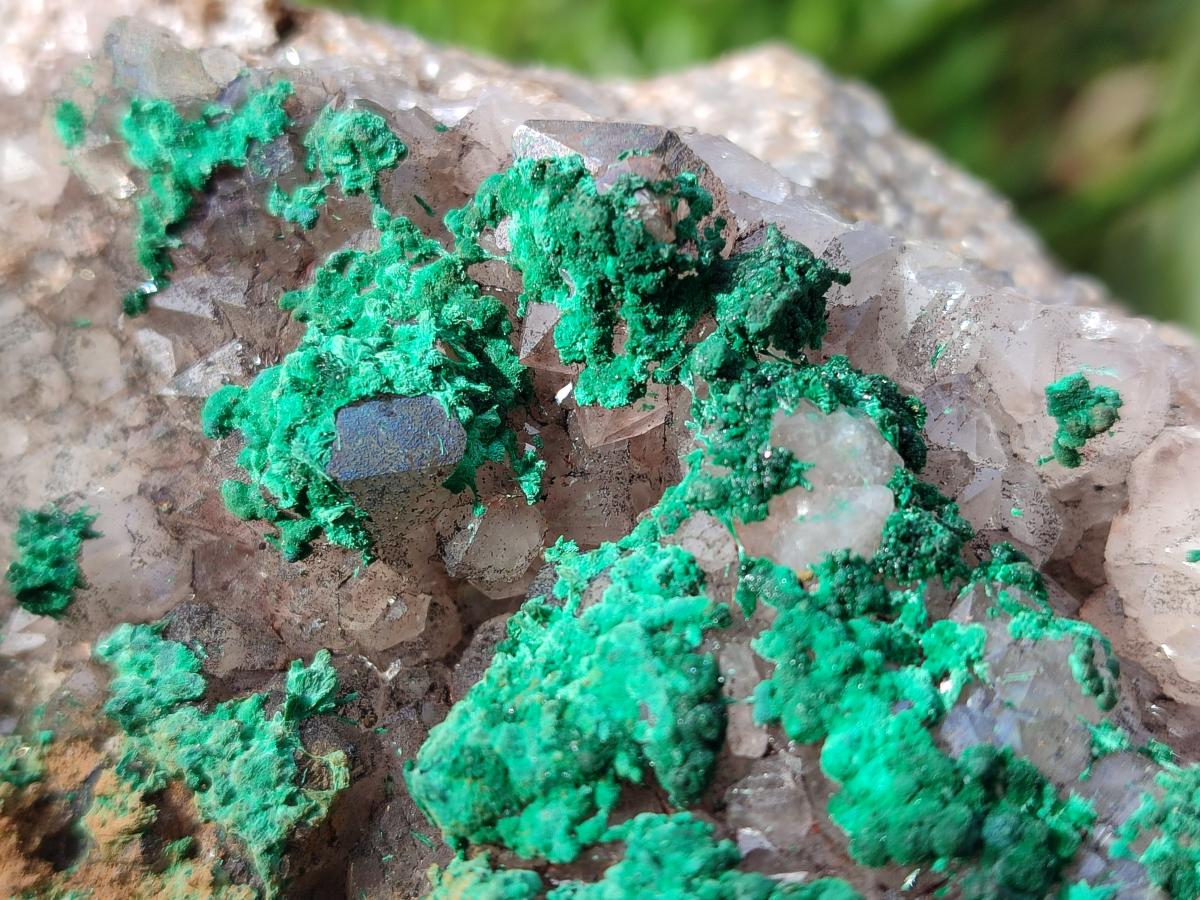 Natural XL Quartz and Malachite Specimen x 1 From Kasompe, Congo - Toprock Gemstones and Minerals 