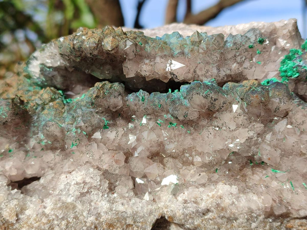 Natural XL Quartz and Malachite Specimen x 1 From Kasompe, Congo - Toprock Gemstones and Minerals 
