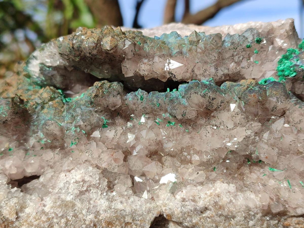 Natural XL Quartz and Malachite Specimen x 1 From Kasompe, Congo - Toprock Gemstones and Minerals 