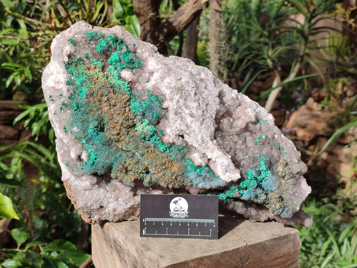 Natural XL Quartz and Malachite Specimen x 1 From Kasompe, Congo - Toprock Gemstones and Minerals 