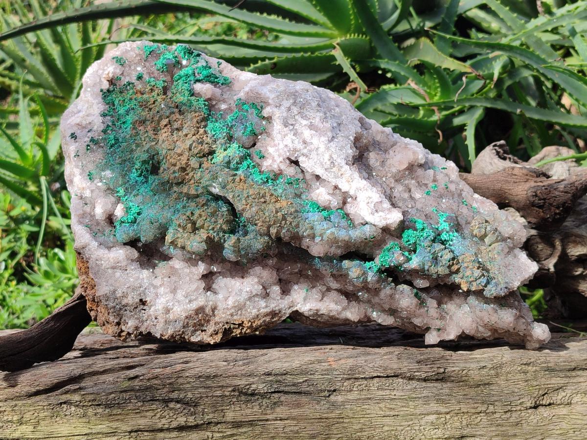 Natural XL Quartz and Malachite Specimen x 1 From Kasompe, Congo - Toprock Gemstones and Minerals 