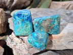Polished One Side Shattuckite Slices x 24 From Kaokoveld, Namibia - Toprock Gemstones and Minerals 