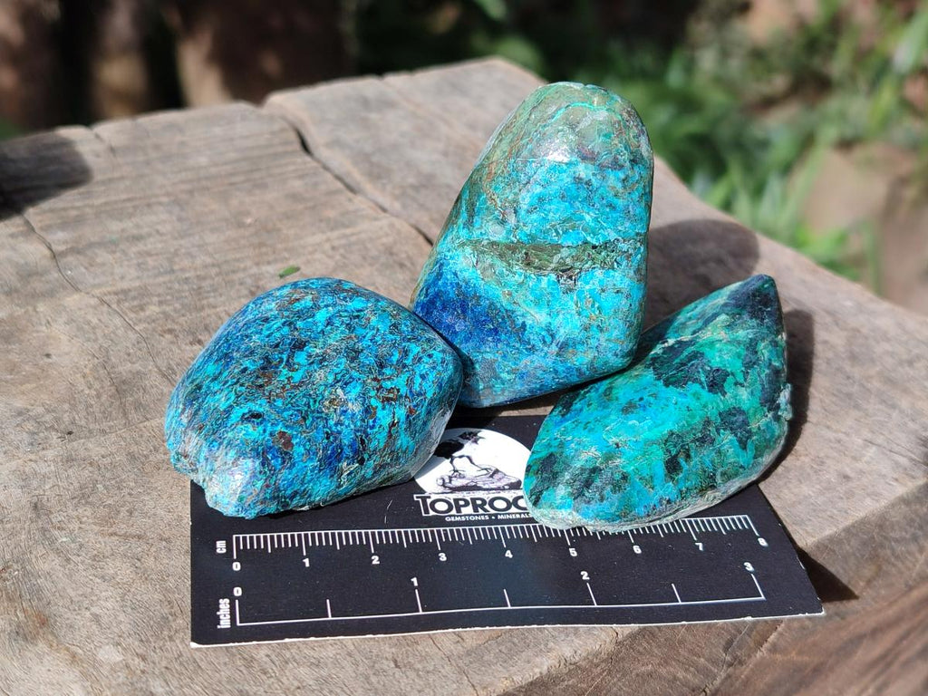 Polished One Side Shattuckite Slices x 24 From Kaokoveld, Namibia - Toprock Gemstones and Minerals 