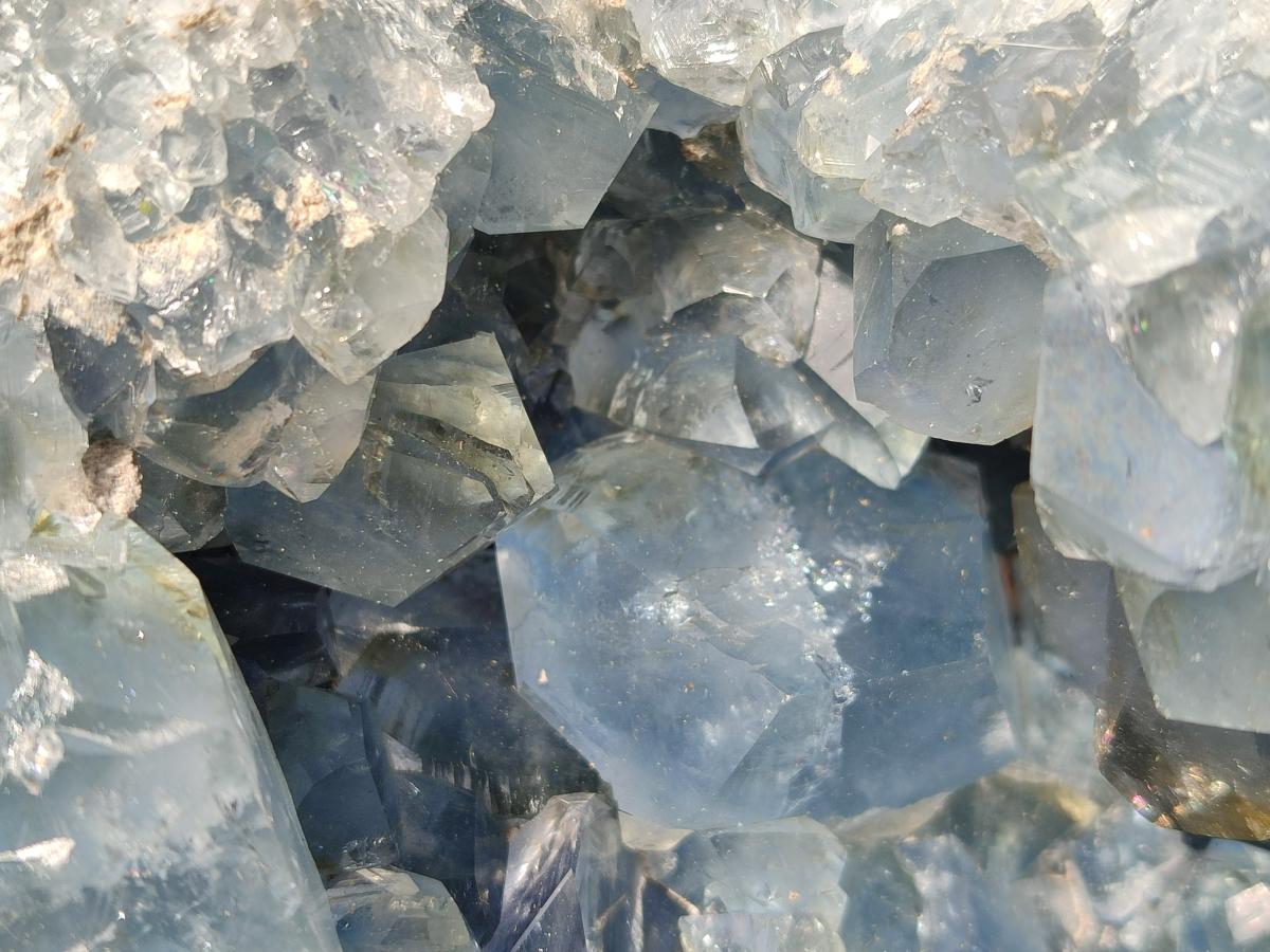 Natural Large Blue Celestite Geode Specimen x 1 From Sakoany, Madagascar - Toprock Gemstones and Minerals 