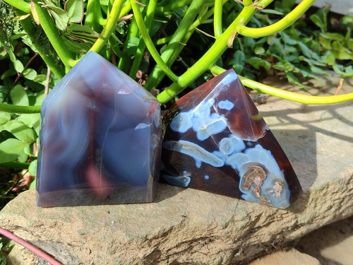 Polished Strawberry Agate Display Crystals x 3 From Mozambique - Toprock Gemstones and Minerals 