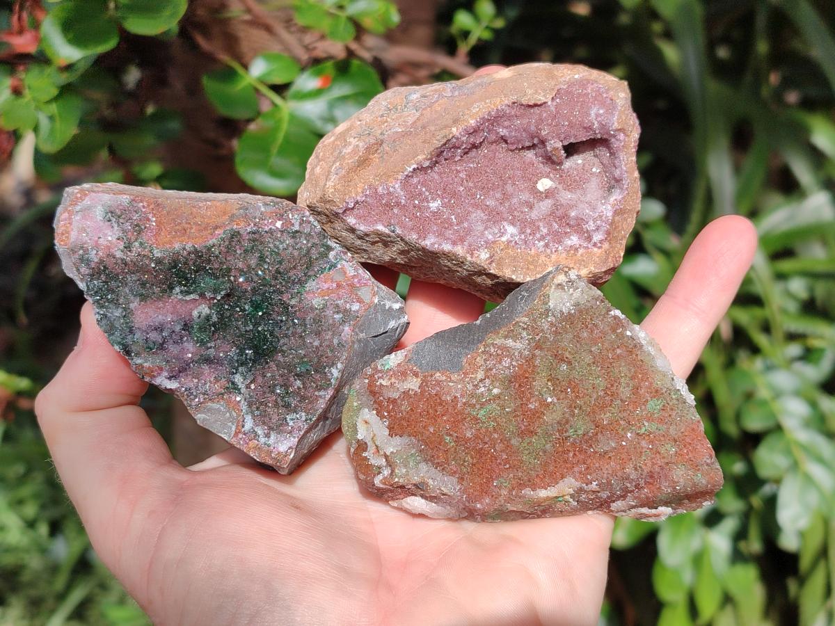 Natural Drusy Salrose Cobaltoan Dolomite with Associated Minerals x 6 From Kakanda, Congo - Toprock Gemstones and Minerals 