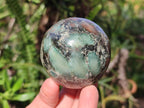 Polished Emerald Mica 'Mutokolite' Spheres x 2 From Mutoko, Zimbabwe - Toprock Gemstones and Minerals 