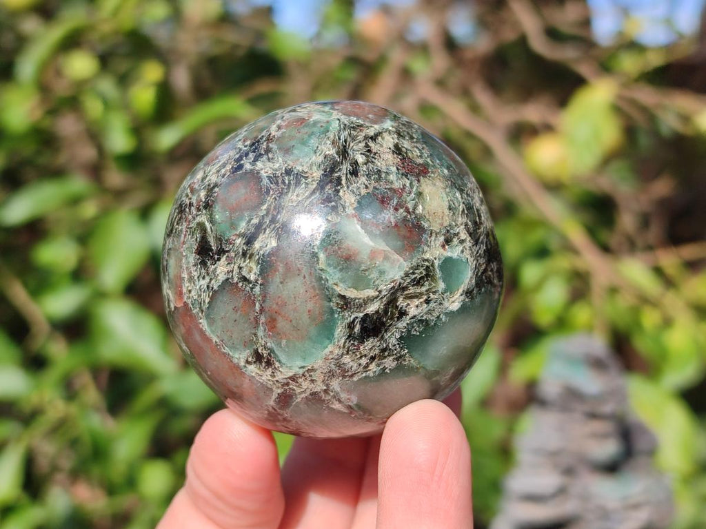 Polished Emerald Mica 'Mutokolite' Spheres x 2 From Mutoko, Zimbabwe - Toprock Gemstones and Minerals 