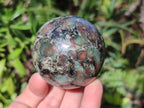 Polished Emerald Mica 'Mutokolite' Spheres x 2 From Mutoko, Zimbabwe - Toprock Gemstones and Minerals 