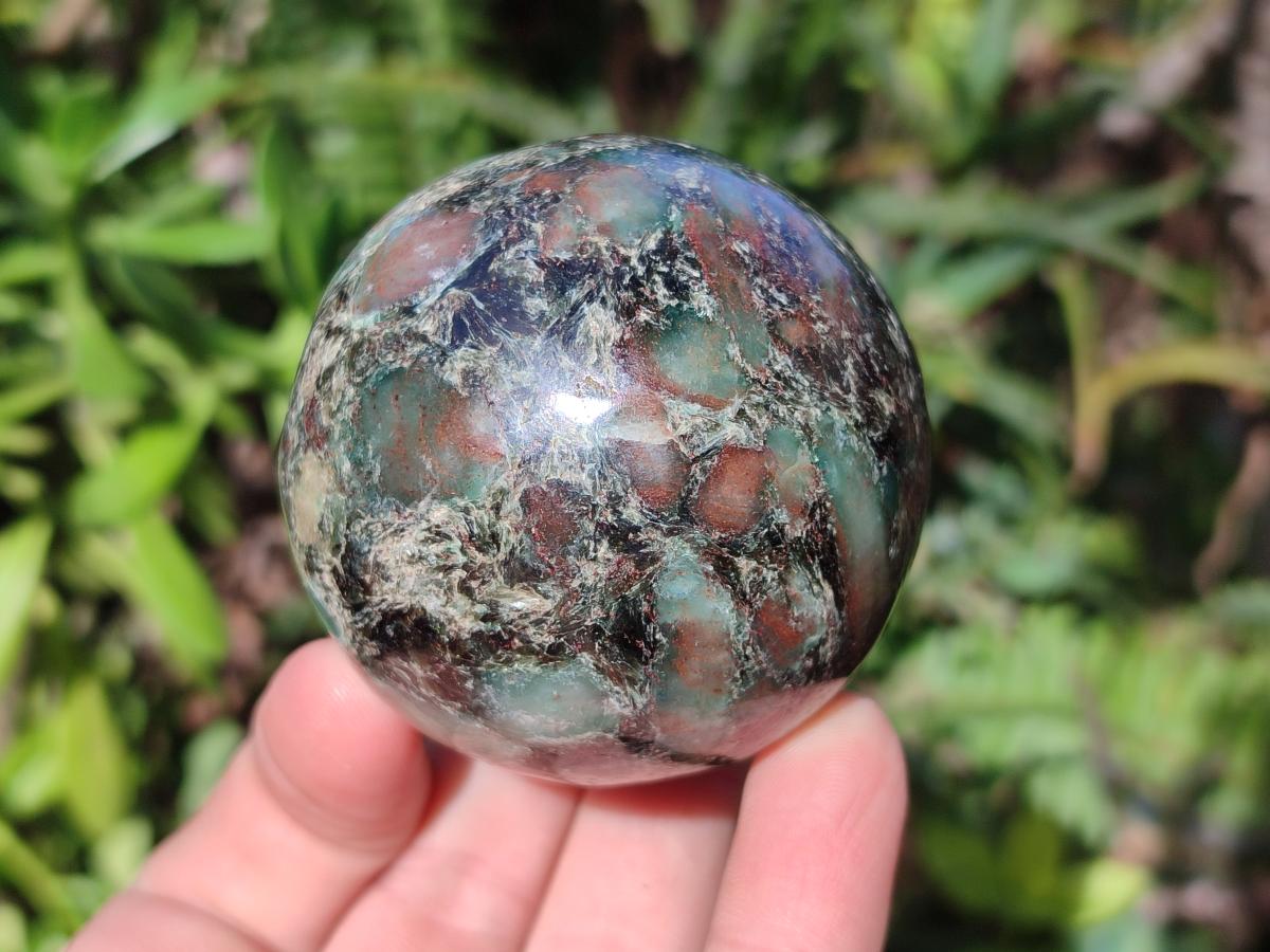 Polished Emerald Mica 'Mutokolite' Spheres x 2 From Mutoko, Zimbabwe - Toprock Gemstones and Minerals 