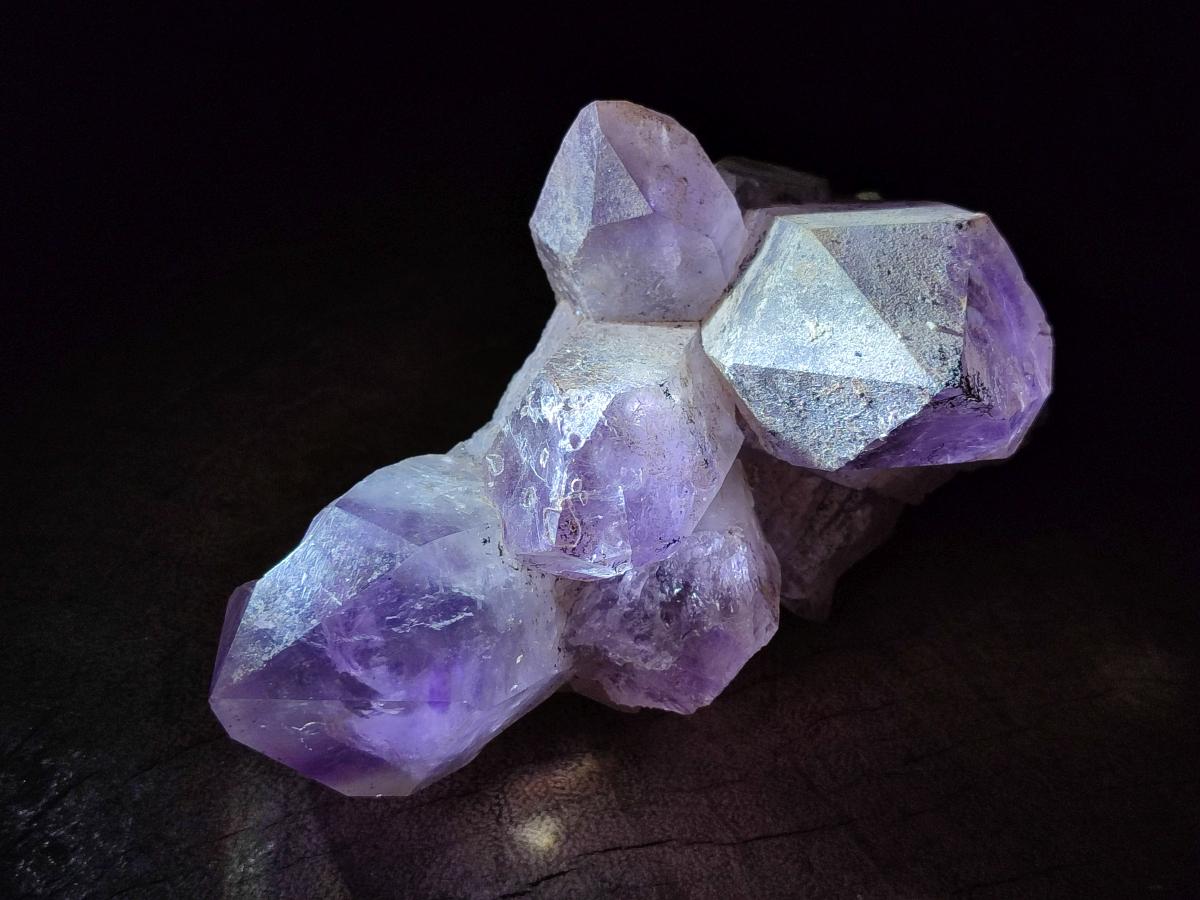 Natural Jacaranda Amethyst Clusters x 4 From Mumbwa, Zambia - Toprock Gemstones and Minerals 