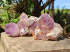Natural Jacaranda Amethyst Clusters x 4 From Mumbwa, Zambia - Toprock Gemstones and Minerals 