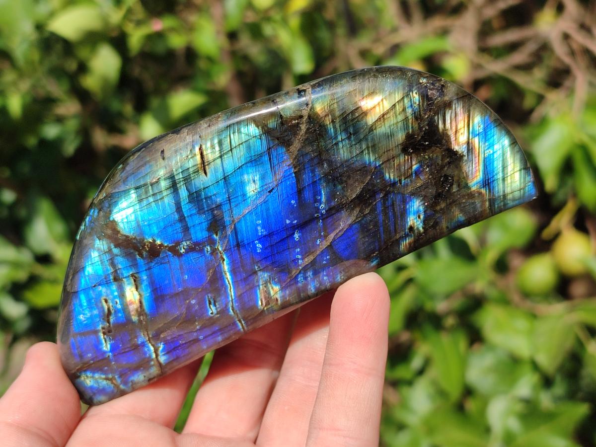 Polished Labradorite Standing Display Pieces x 3 From Madagascar - Toprock Gemstones and Minerals 