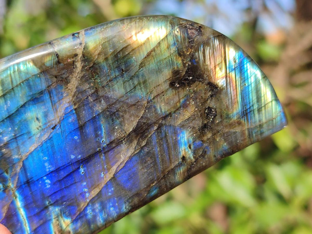 Polished Labradorite Standing Display Pieces x 3 From Madagascar - Toprock Gemstones and Minerals 