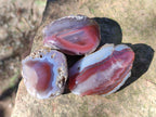Polished One Side Red Shashe River Agate Nodules x 24 From Shashe River, Zimbabwe - Toprock Gemstones and Minerals 