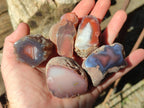 Polished One Side Red Shashe River Agate Nodules x 24 From Shashe River, Zimbabwe - Toprock Gemstones and Minerals 