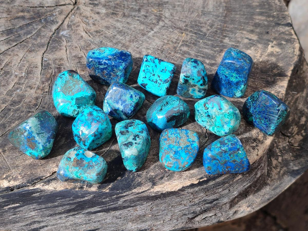 Polished Shattuckite Free Forms x 35 From Congo - Toprock Gemstones and Minerals 