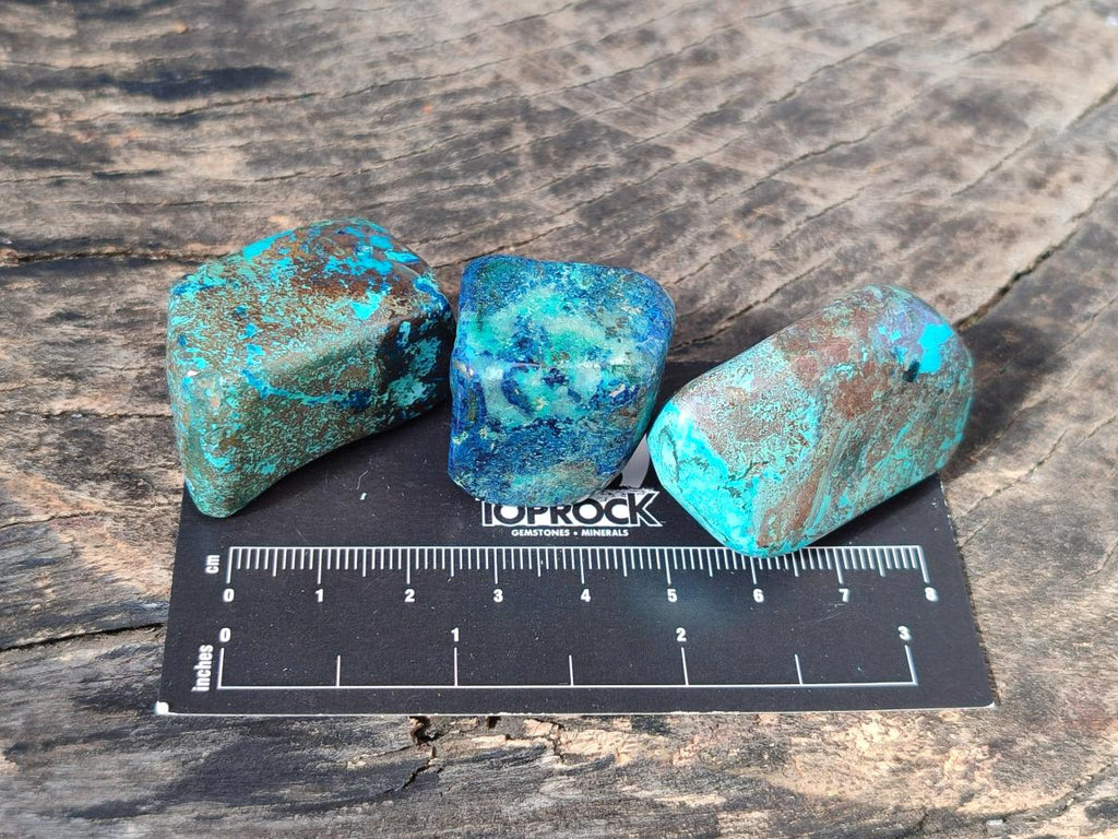 Polished Shattuckite Free Forms x 35 From Congo - Toprock Gemstones and Minerals 