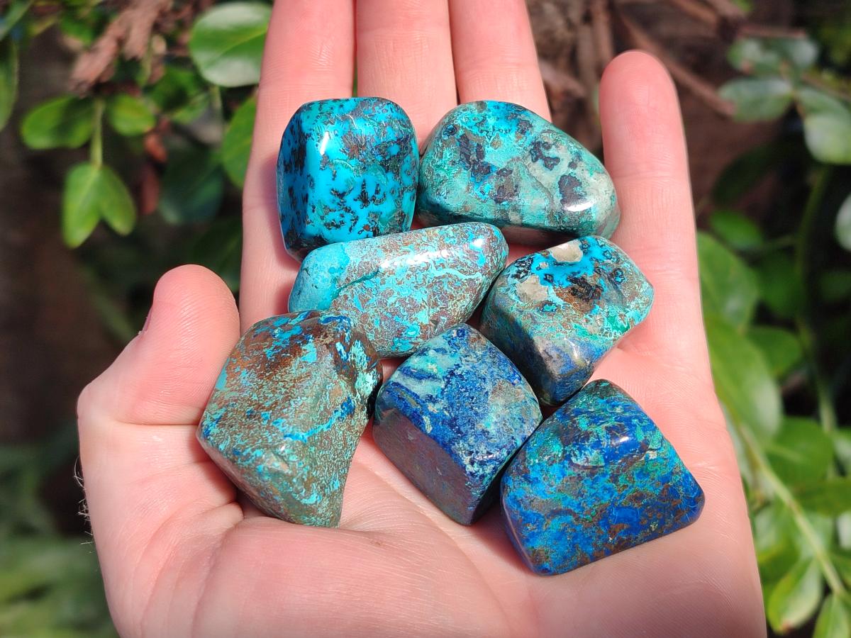 Polished Shattuckite Free Forms x 35 From Congo - Toprock Gemstones and Minerals 