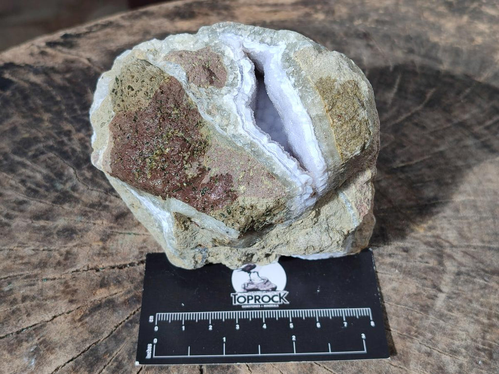 Natural Blue Lace Agate Geode Specimens with Dogtooth Calcite x 4 From Nsanje, Malawi - Toprock Gemstones and Minerals 