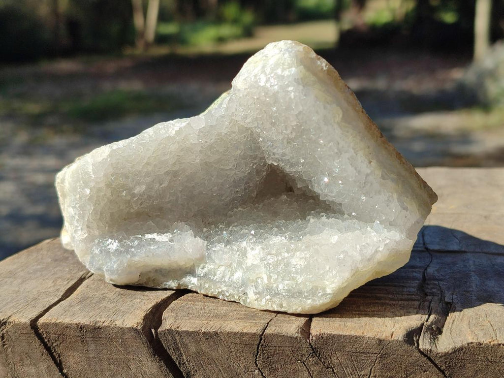 Natural Blue Lace Agate Geode Specimens with Dogtooth Calcite x 4 From Nsanje, Malawi - Toprock Gemstones and Minerals 