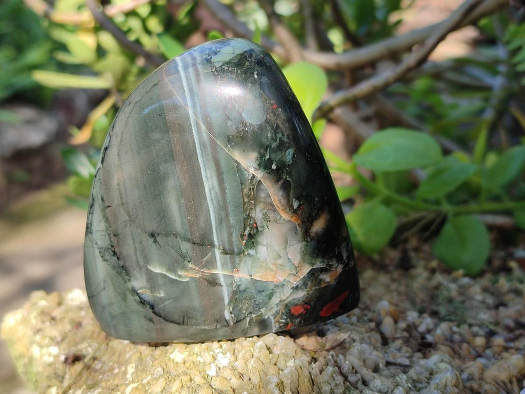 Polished Bloodstone Standing Display Pieces x 3 From Swaziland - Toprock Gemstones and Minerals 