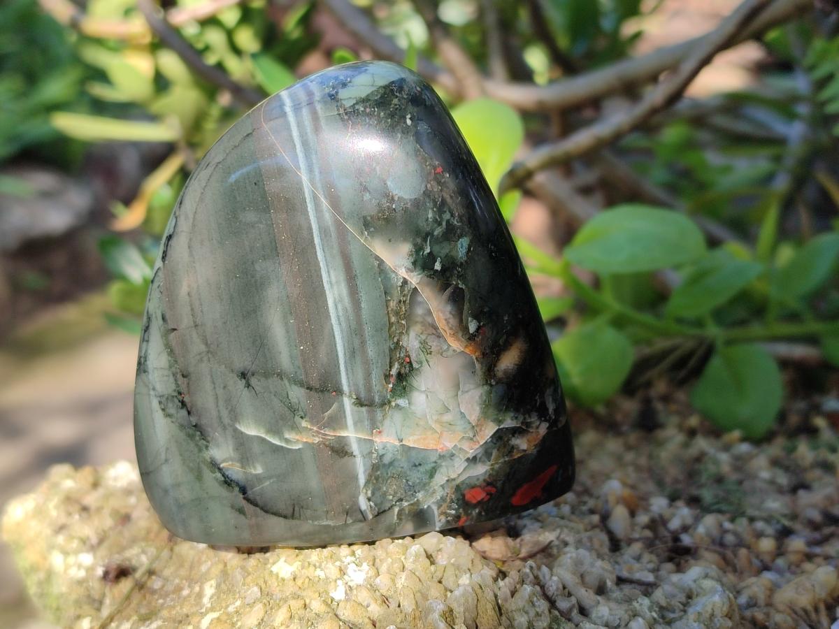 Polished Bloodstone Standing Display Pieces x 3 From Swaziland - Toprock Gemstones and Minerals 