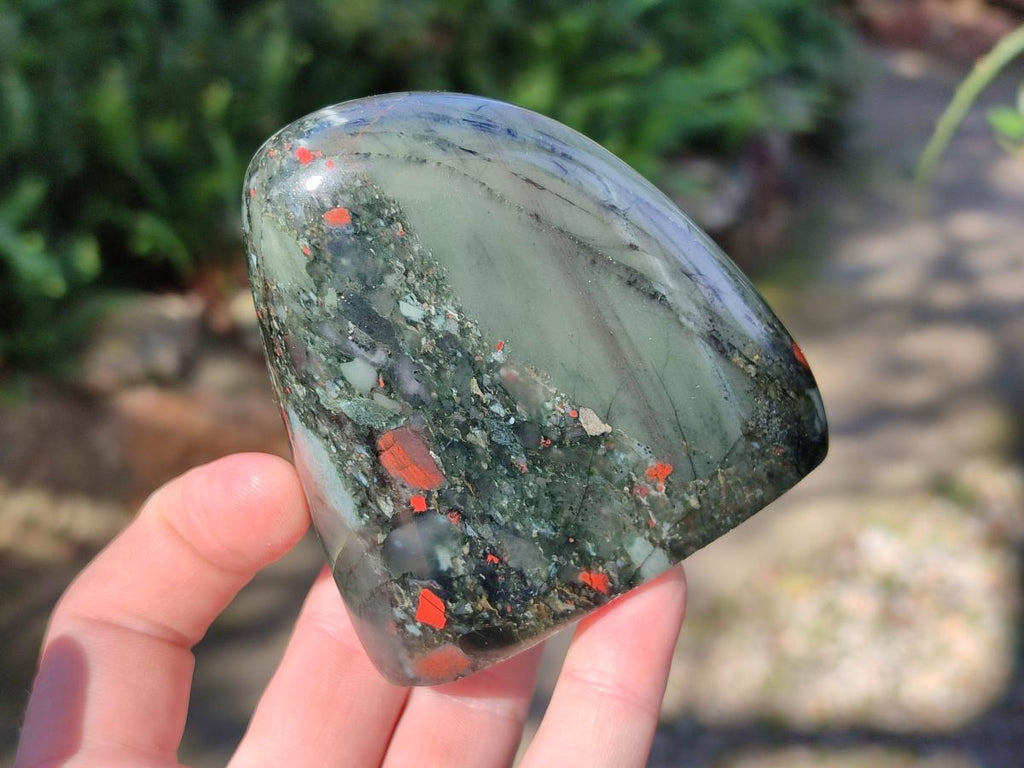 Polished Bloodstone Standing Display Pieces x 3 From Swaziland - Toprock Gemstones and Minerals 
