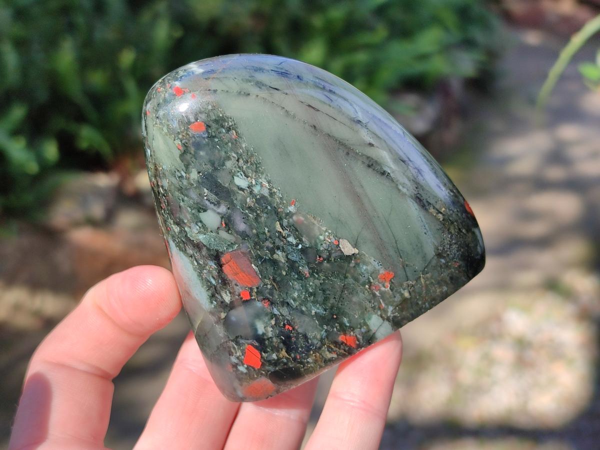 Polished Bloodstone Standing Display Pieces x 3 From Swaziland - Toprock Gemstones and Minerals 