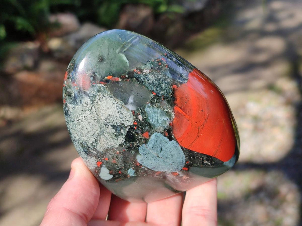 Polished Bloodstone Standing Display Pieces x 3 From Swaziland - Toprock Gemstones and Minerals 