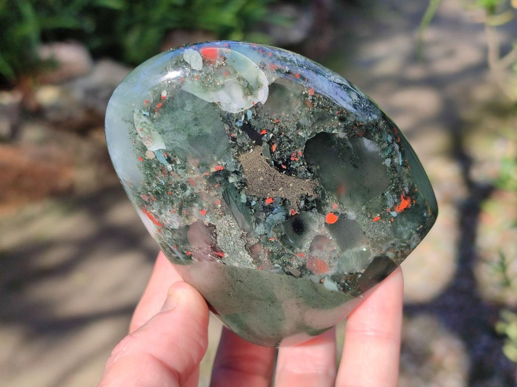 Polished Bloodstone Standing Display Pieces x 3 From Swaziland - Toprock Gemstones and Minerals 