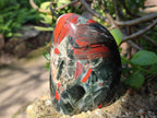 Polished Bloodstone Standing Display Pieces x 3 From Swaziland - Toprock Gemstones and Minerals 