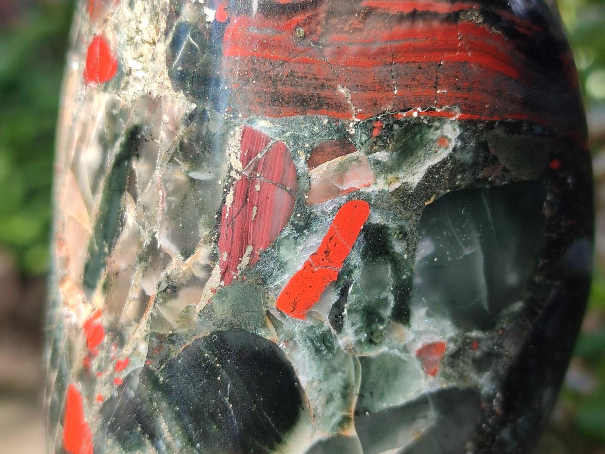 Polished Bloodstone Standing Display Pieces x 3 From Swaziland - Toprock Gemstones and Minerals 