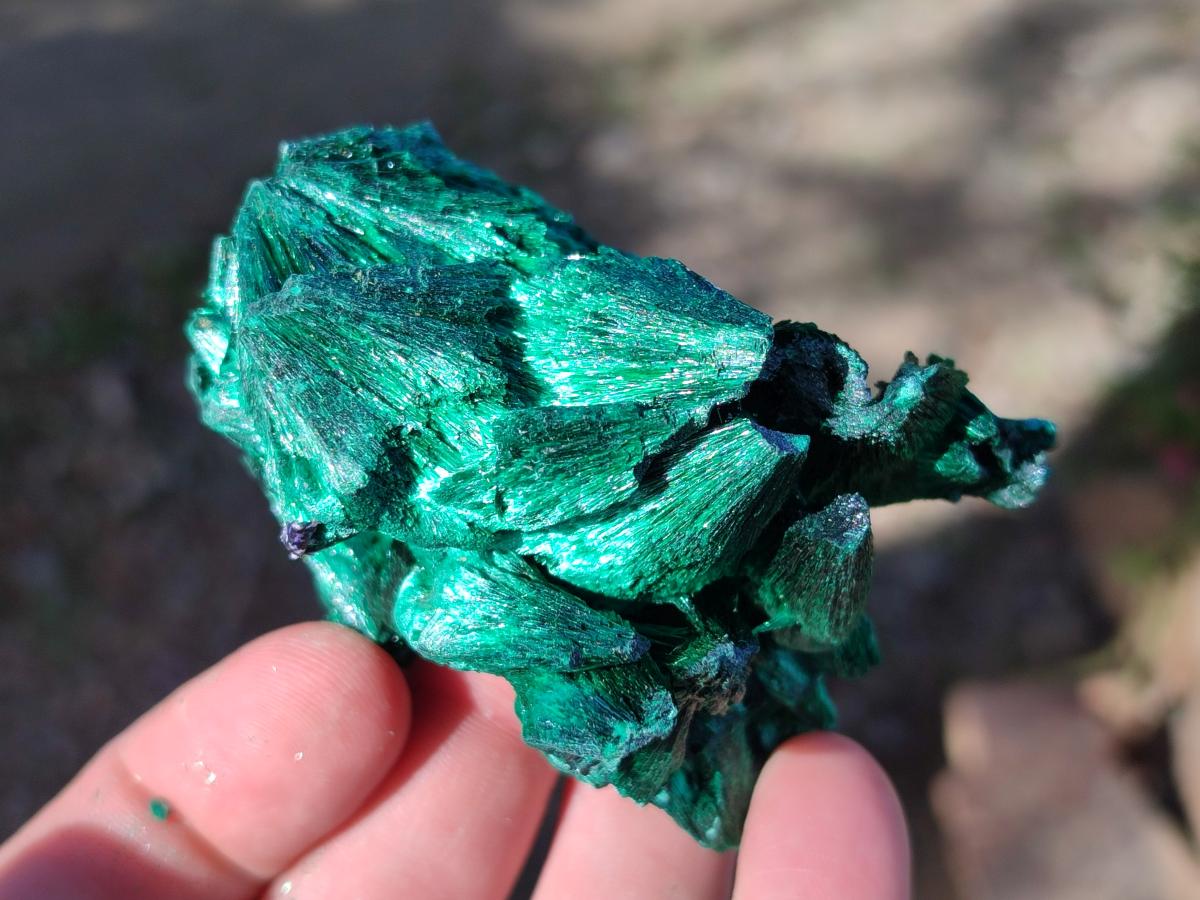 Natural Silky Malachite Specimens x 6 From Kasompe, Congo - Toprock Gemstones and Minerals 