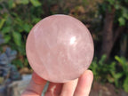 Polished Gemmy Star Rose Quartz Spheres x 3 From Madagascar - Toprock Gemstones and Minerals 