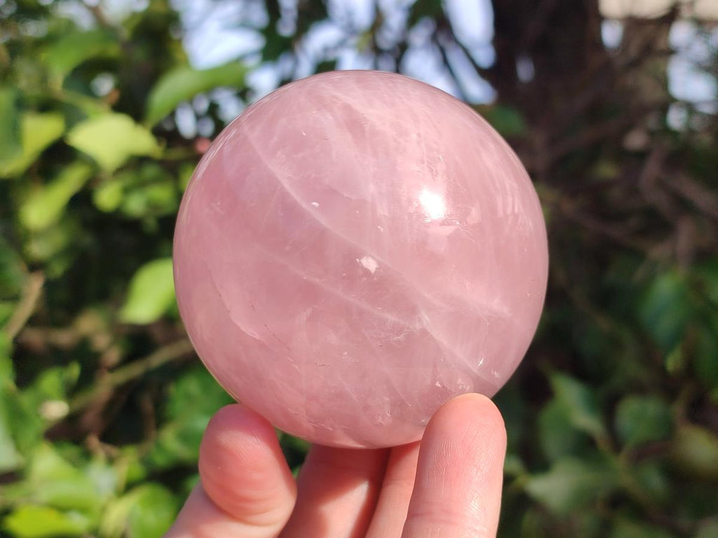 Polished Gemmy Star Rose Quartz Spheres x 3 From Madagascar - Toprock Gemstones and Minerals 