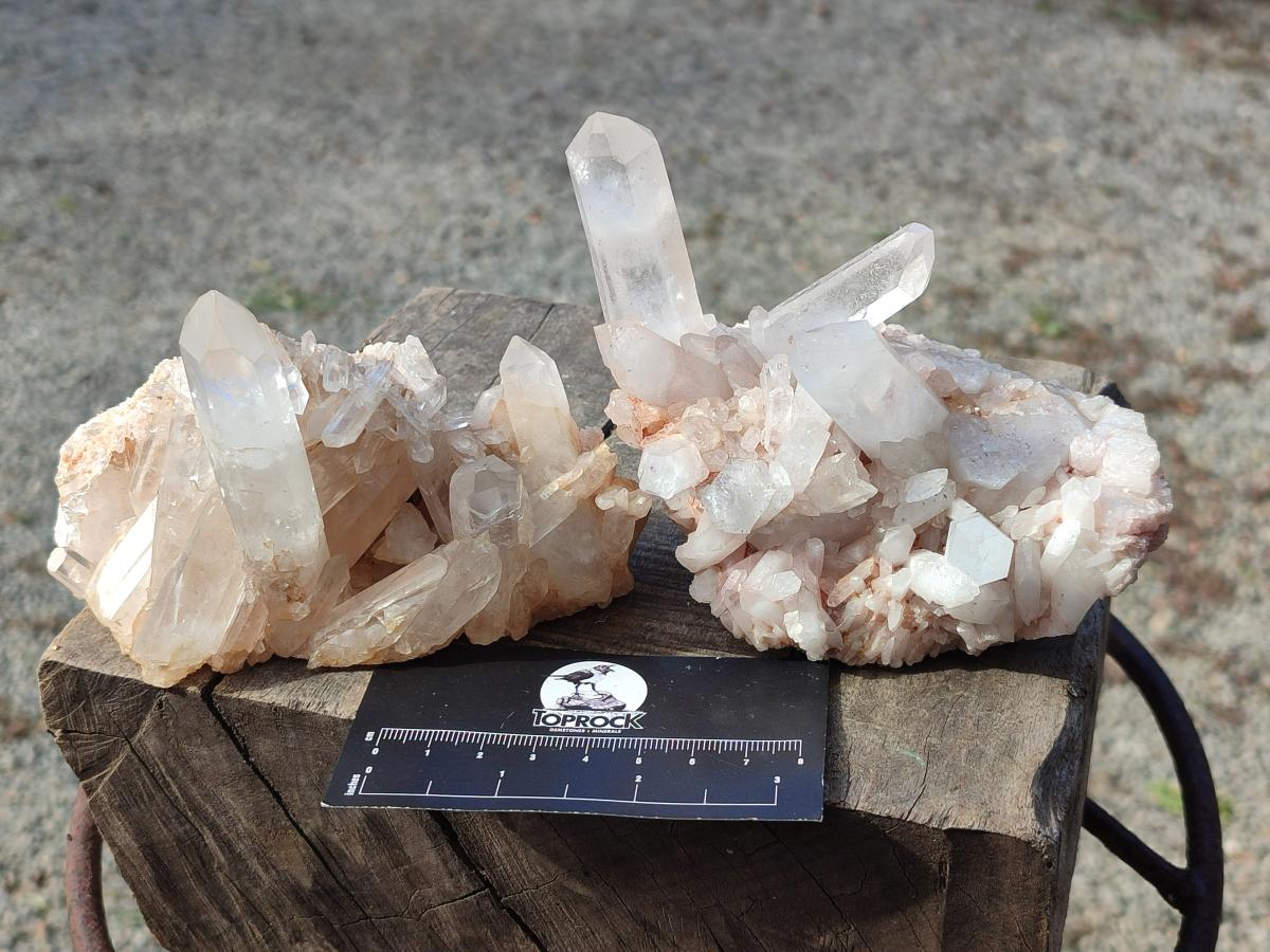 Natural Malagasy Quartz Clusters x 4 From Madagascar - Toprock Gemstones and Minerals 