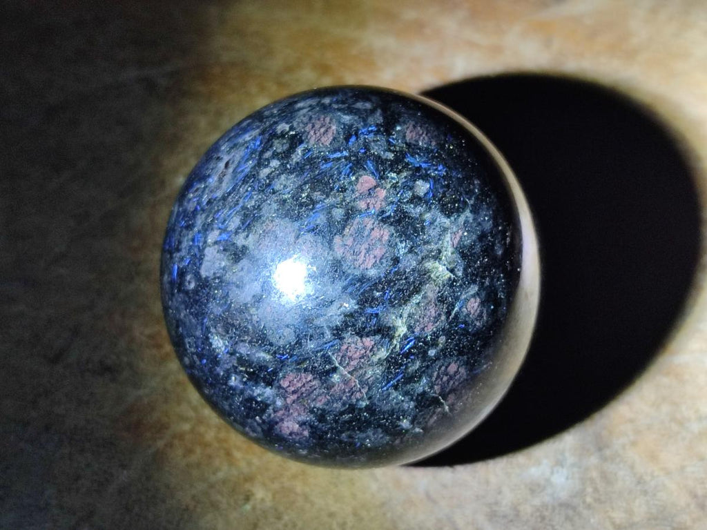 Polished "Water Sapphire" Spheres with Sillimanite x 6 From Ambatofinandrahana, Madagascar - Toprock Gemstones and Minerals 