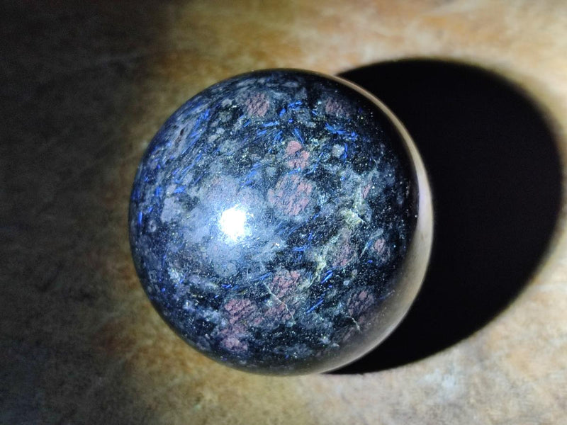 Polished "Water Sapphire" Spheres with Sillimanite x 6 From Ambatofinandrahana, Madagascar - Toprock Gemstones and Minerals 