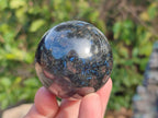 Polished "Water Sapphire" Spheres with Sillimanite x 6 From Ambatofinandrahana, Madagascar - Toprock Gemstones and Minerals 