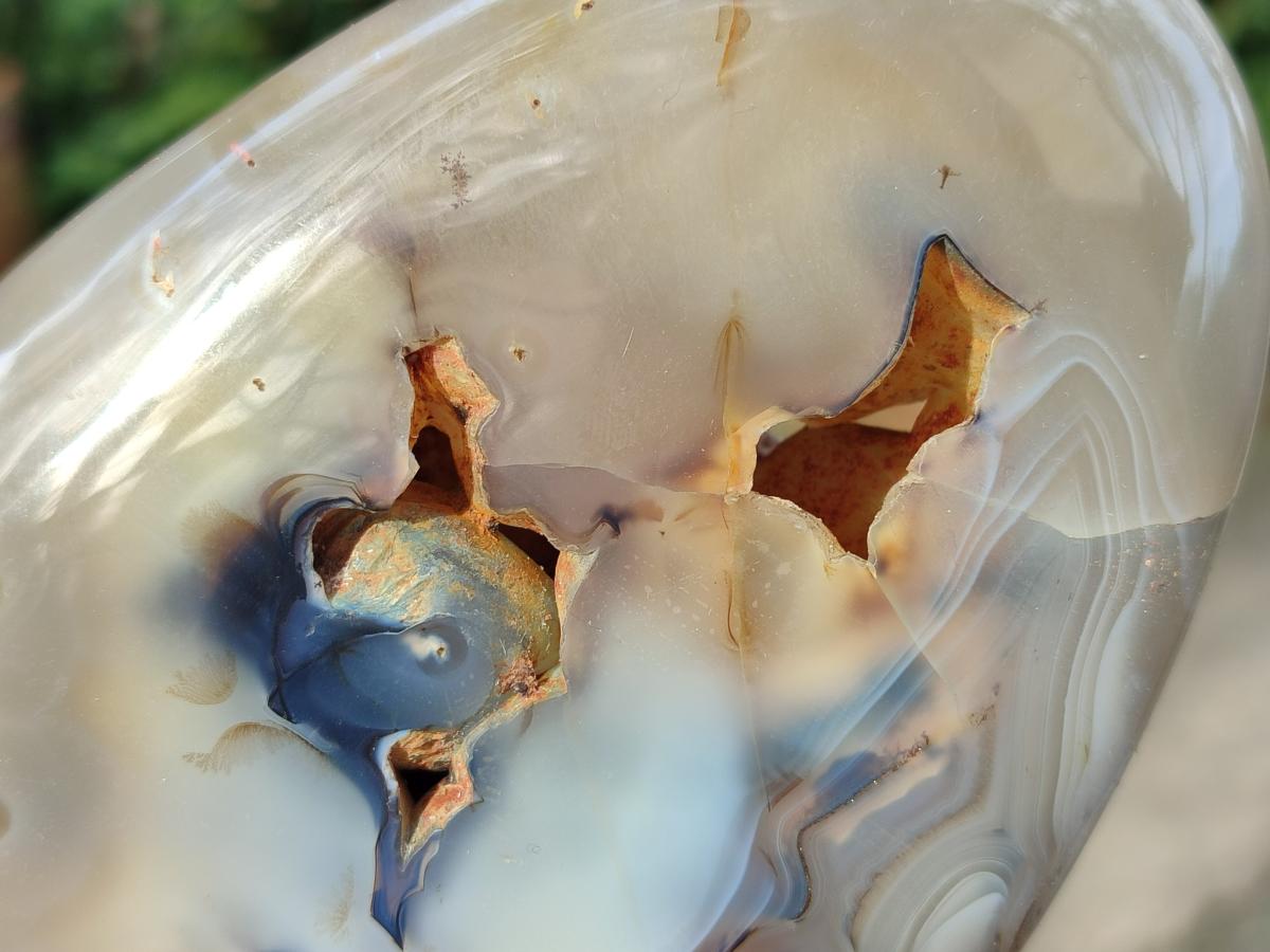 Polished Banded Agate Standing Display Pieces x 3 From Madagascar - Toprock Gemstones and Minerals 
