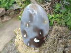 Polished Banded Agate Standing Display Pieces x 3 From Madagascar - Toprock Gemstones and Minerals 