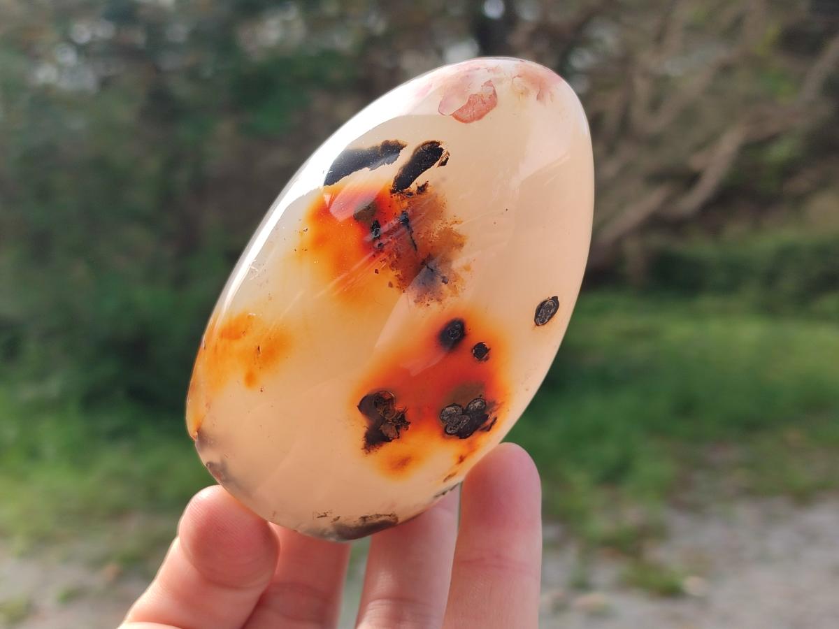 Polished Banded Agate Standing Display Pieces x 3 From Madagascar - Toprock Gemstones and Minerals 