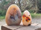 Polished Banded Agate Standing Display Pieces x 3 From Madagascar - Toprock Gemstones and Minerals 