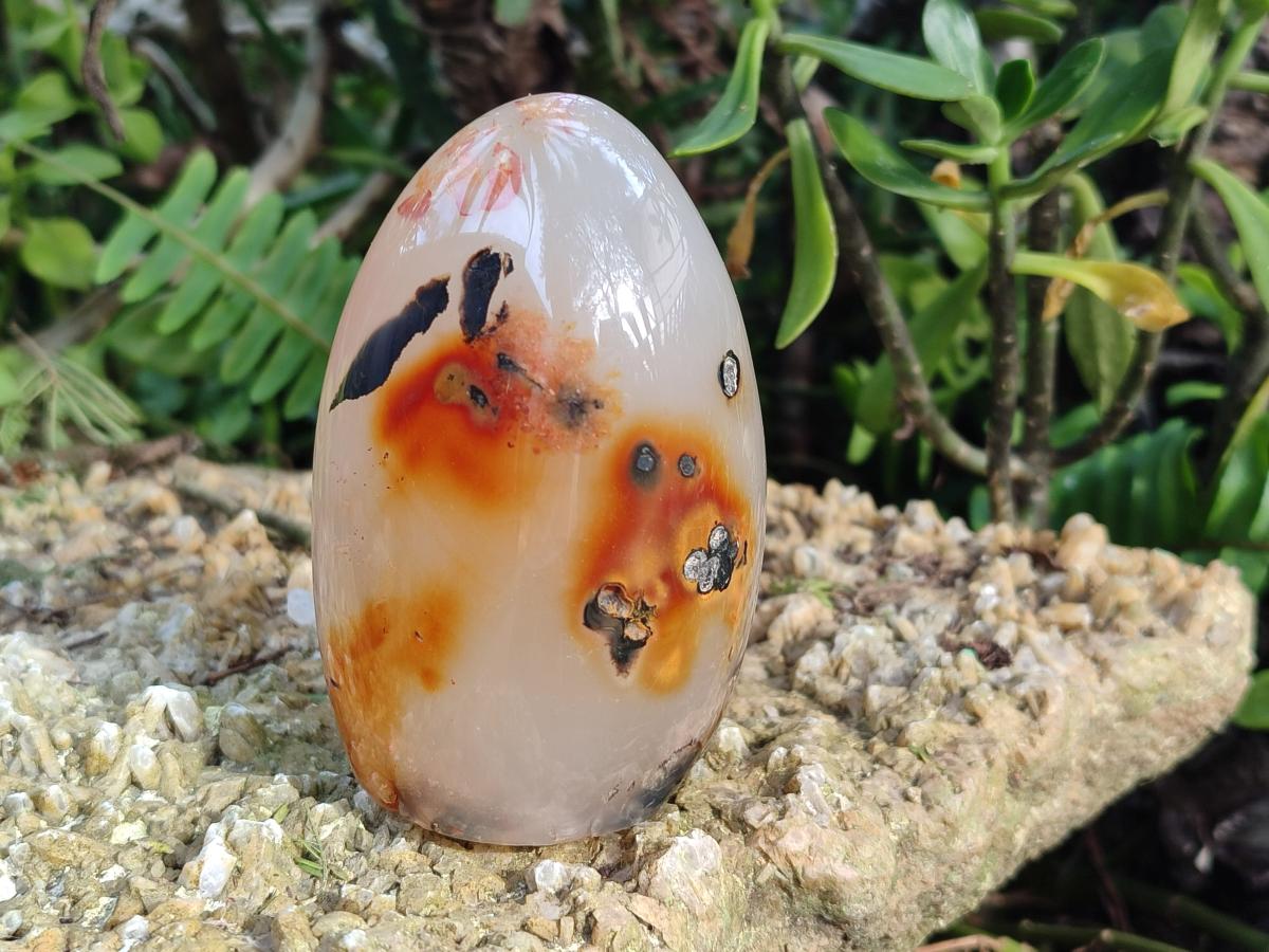 Polished Banded Agate Standing Display Pieces x 3 From Madagascar - Toprock Gemstones and Minerals 