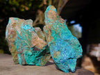 Natural Cobbed Shattuckite Specimens with Associated Minerals x 12 From Kaokoveld, Namibia - Toprock Gemstones and Minerals 
