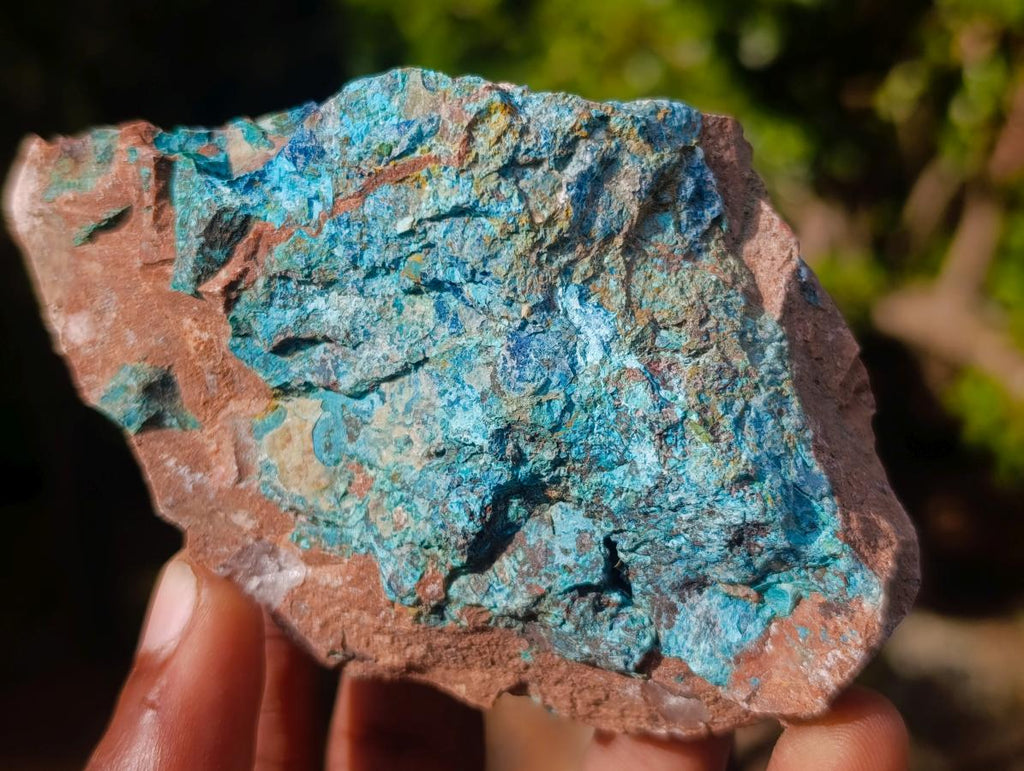 Natural Cobbed Shattuckite Specimens with Associated Minerals x 12 From Kaokoveld, Namibia - Toprock Gemstones and Minerals 
