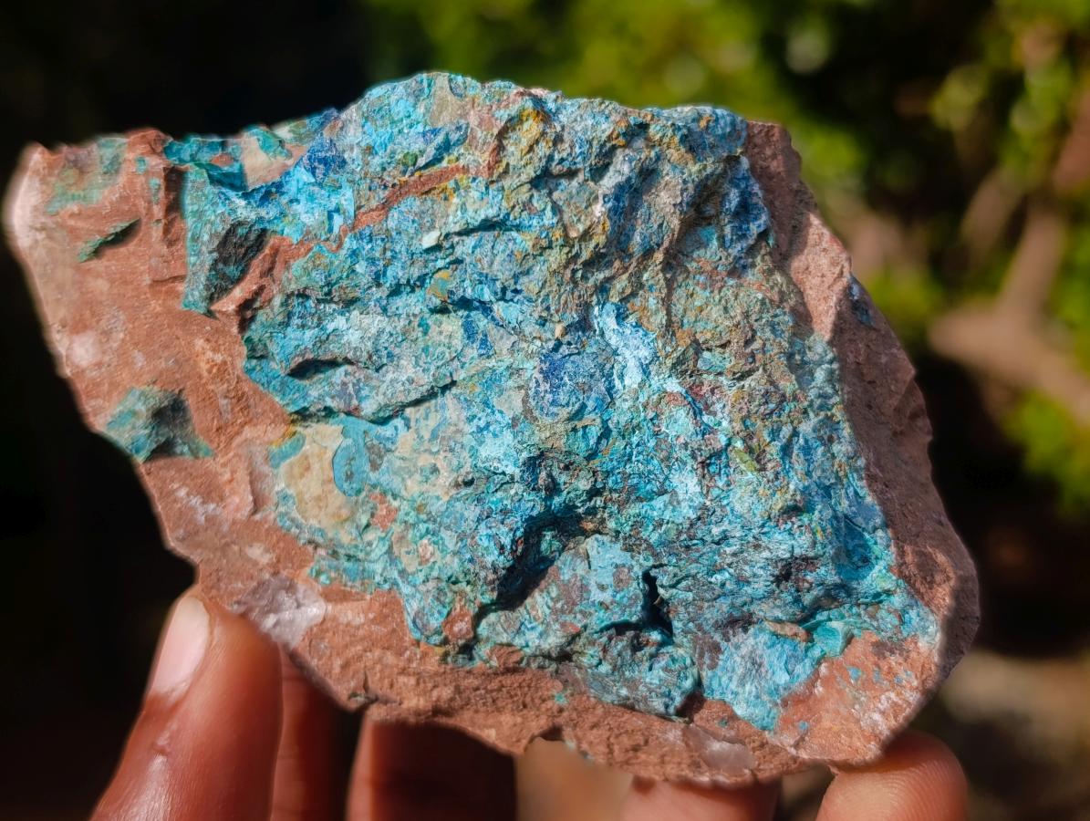 Natural Cobbed Shattuckite Specimens with Associated Minerals x 12 From Kaokoveld, Namibia - Toprock Gemstones and Minerals 