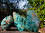 Natural Cobbed Shattuckite Specimens with Associated Minerals x 12 From Kaokoveld, Namibia - Toprock Gemstones and Minerals 